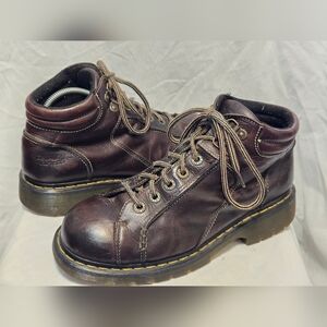 Dr.Martens Boots Womens 11 Mens 10Leather Lace Up Big Stitch Chunky Vintage 8A54